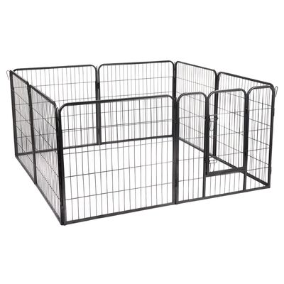 Enclos en métal pour chiot 8 éléments de l 80 x H 80 cm