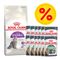 Mix-Paket Royal Canin 2/1,5 kg + 12 x 85 g Pouch in Soße Hairball Care + Hairball Care in Soße