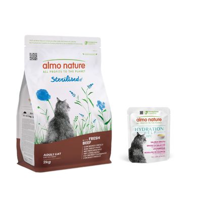 Almo Nature ​​​​​​​2 kg + Hydration Help 6 x 50 g på kjøpet!