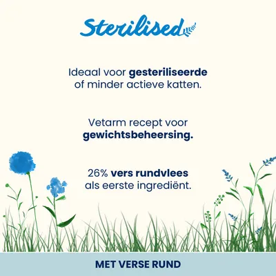 Almo Nature Sterilised Rund & Rijst Kattenvoer - Dubbelpak: 2 x 2 kg