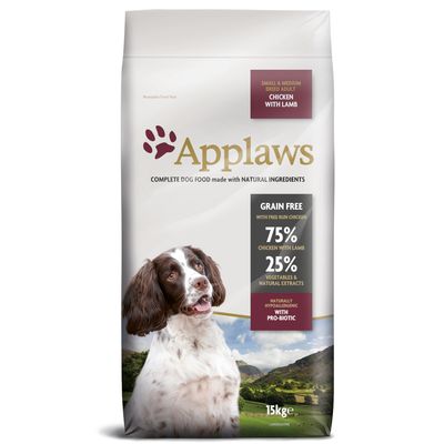 Applaws Adult Huhn & Lamm Kleine & Mittelgroße Rassen 15 kg