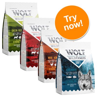 Wolf of Wilderness "Soft" Semi-Moist Mixed Pack 4 x 1kg