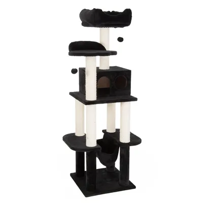 Arbre à chat La Digue III - noir + support de fixation universel