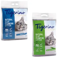Blandat sparpack: Tigerino Canada kattströ, 2 x 12 kg Sensitive & Fresh Cut Grass