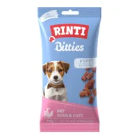 RINTI Extra Bitties Puppy - výhodné balení 4 x 75 g (kuřecí & kachní)