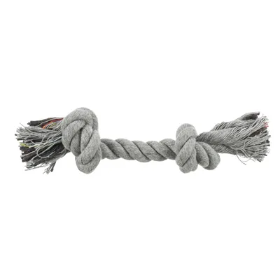 Trixie pisana igralna vrv - 26 cm z 2 vozloma, siva