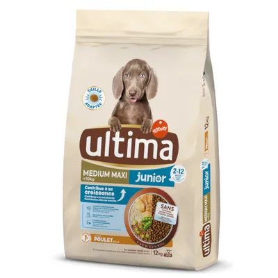 Ultima Medium / Maxi Junior kana - säästöpakkaus: 2 x 12 kg