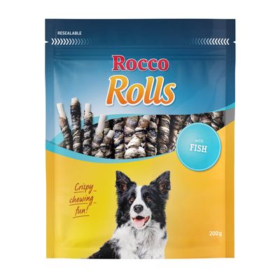 Rocco Rolls pałeczki do żucia Ryba, 200 g