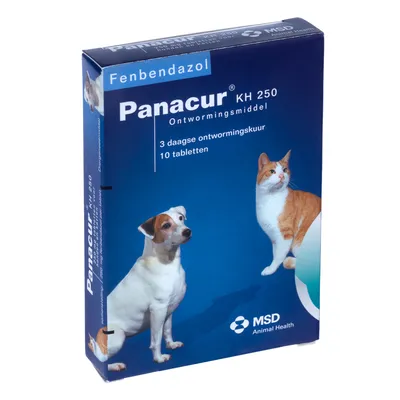 Panacur Ontwormingstabletten 250 mg voor Hond & Kat - 10 Tabletten Panacur Ontwormingstabletten 250 mg voor Hond & Kat - 10 Tabletten