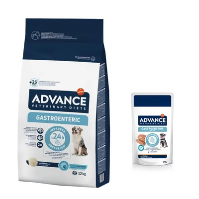Advance Veterinary Diets ração para gatos + comida húmida grátis! - Gastroenteric (12 kg) + Gastroenteric (8 x 150 g)