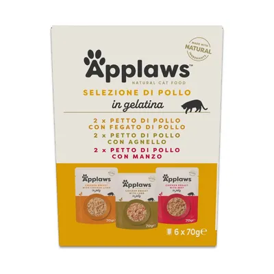 Set prova! Applaws Buste in gelatina 6 x 70 g - Selezione con pesce