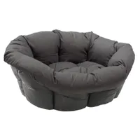  Set aus Ferplast Korb Siesta Deluxe  mit Überzug Sofà - Anthrazit - Größe 4: L 61,5 x B 45 x H 21,5 cm