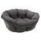 Set aus Ferplast Korb Siesta Deluxe  mit Überzug Sofà - Anthrazit Größe 4: L 61,5 x B 45 x H 21,5 cm
