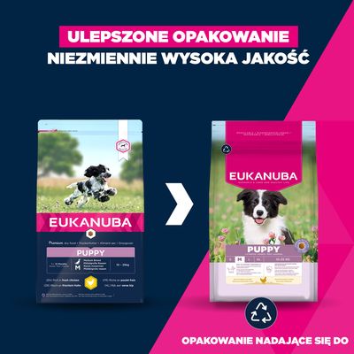 Eukanuba Premium Nutrition Puppy Medium Breed, kurczak