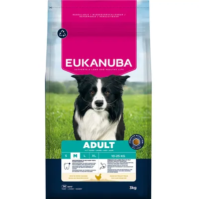 Eukanuba Premium Nutrition Adult Medium Breed с пиле - 15 кг