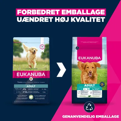 Eukanuba Premium Nutrition Adult Large & Giant Breed Lam & Ris - Økonomipakke: 2 x 12 kg
