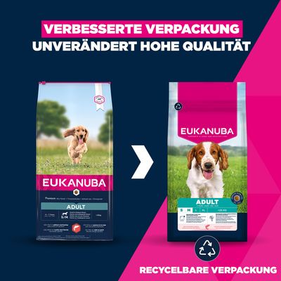 Eukanuba Premium Nutrition Adult Small & Medium Breed Lachs