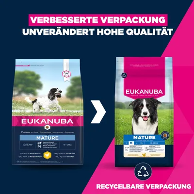 Eukanuba Premium Nutrition Mature Medium Breed piščanec - 15 kg
