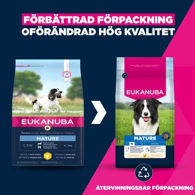 Eukanuba Premium Nutrition Mature Medium Breed Chicken - 15 kg