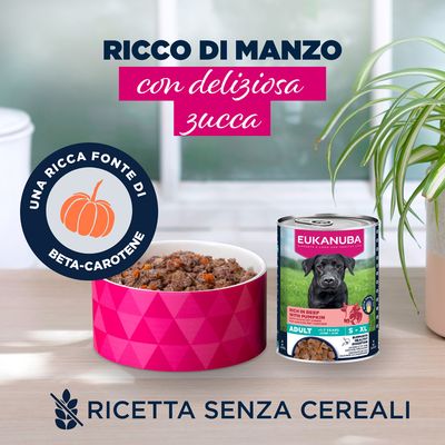 Eukanuba Adult Ricco di Manzo con Zucca