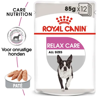 Royal Canin Relax Care All Sizes, 85g x12. Voor onrustige honden. Paté. Care Nutrition. Royal Canin Relax Care All Sizes, 85g x12. Voor onrustige honden. Paté. Care Nutrition.