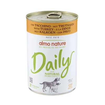 Almo Nature Daily Dog - Kalkoen (6 x 400g) Almo Nature Daily Dog - Kalkoen (6 x 400g)