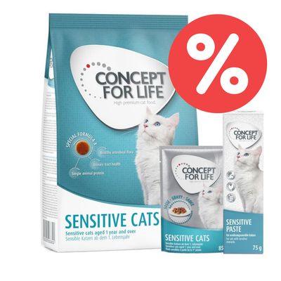 Probierset Concept for Life Sensitive Sensitive in Soße + 400 g Trocken + 75 g Paste