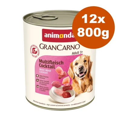 Lot économique animonda GranCarno Original 12 x 800 g - Junior : dinde