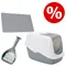 Tapis de maison de toilette Trap-it! pour chat Lot : Maison de toilette Nestor + tapis de litière Trap-it! + pelle