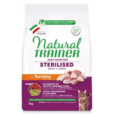 Natural Trainer Gesteriliseerd met Kalkoen Brokken voor katten