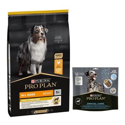 Purina: Pro Plan, сухой корм для собак, разные варианты + Dental Care, лакомство в подарок!