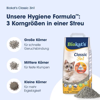 Biokat's Classic 3in1 Katzenstreu Parfümfrei