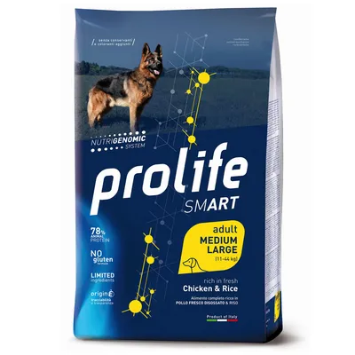 Dog Prolife Smart Adult Medium/ Large Breed Huhn & Reis - Sparpaket: 2 x 12 kg