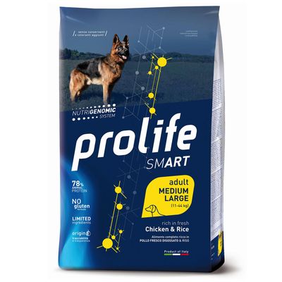 Prolife Smart Adult Medium/ Large Breed Pollo & Riso 12 kg