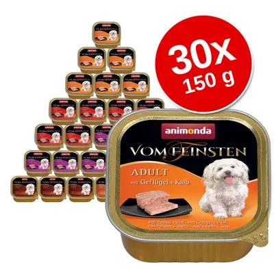 Mieszany pakiet animonda vom Feinsten Adult 5 smaków, 30 x 150 g - 5 smaków Mieszany pakiet animonda vom Feinsten Adult 5 smaków, 30 x 150 g - 5 smaków