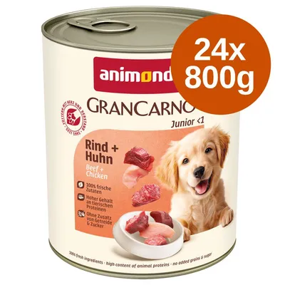 Megapakiet animonda GranCarno Original Junior, 24 x 800 g - Indyk