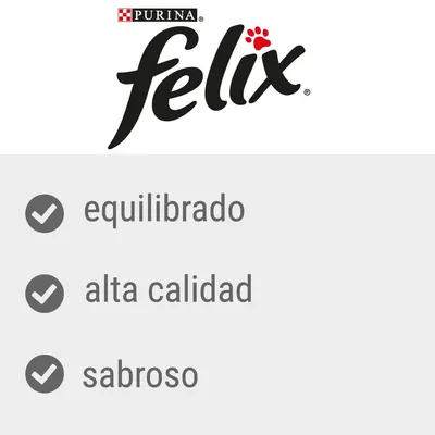 Purina Felix. equilibrado, alta calidad, sabroso.