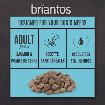 Briantos Adult saumon, pommes de terre - SANS CEREALES pour chien - 12 kg 
