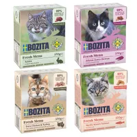 Lot Mixte Bozita Tetra Bouchées pour chat 48 x 370 g - lot mixte 2 en sauce : poulet & dinde, lapin, saumon, crevette