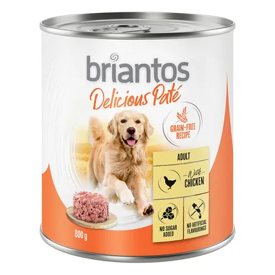 Briantos Delicious Paté 6 x 800 g Umido per cane - Pollo