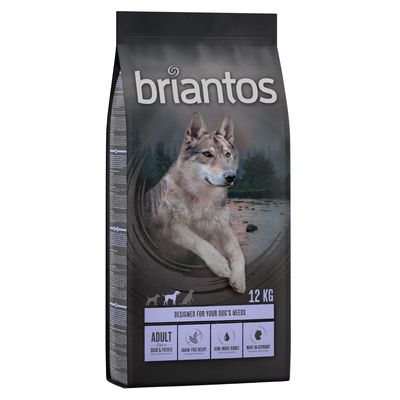 Briantos Adult Anatra & Patate - senza cereali Crocchette per cane 12 kg