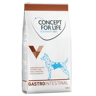 Concept for Life Veterinary Diet Gastro Intestinal, 12 kg. Kompenzácia straty živín, ľahko stráviteľné, vysoká akceptácia.