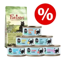 Prøvepakke: Purizon 400 g  & Cosma Nature 6 x 70 g - Sæt 1: Purizon Adult Kylling & Fisk