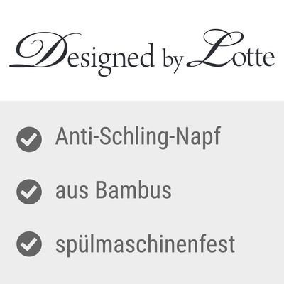 Designed by Lotte. Anti-Schling-Napf, aus Bambus, spülmaschinenfest.