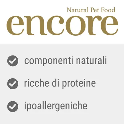 encore Natural Pet Food, componenti naturali, ricche di proteine, ipoallergeniche