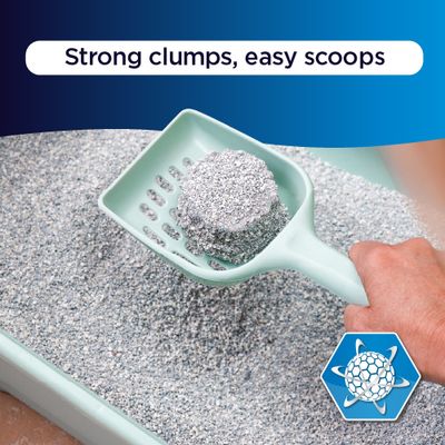 Ever Clean super premium clumping cat litter for senior cats, 7+ years. Advanced formula to neutralise strong urine odour, superior absorption, comfortable microgranules, strong clumping.