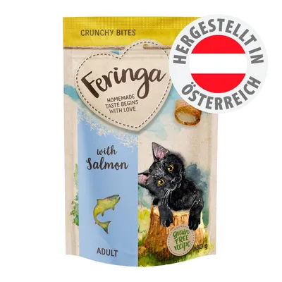 Feringa Crunchy Bites with Salmon, homemade taste begins with love, grain free recipe, Adult, 30g, Hergestellt in Österreich Feringa Crunchy Bites with Salmon, homemade taste begins with love, grain free recipe, Adult, 30g, Hergestellt in Österreich
