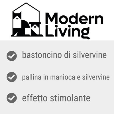 Modern Living. bastoncino di silvervine, pallina in manioca e silvervine, effetto stimolante