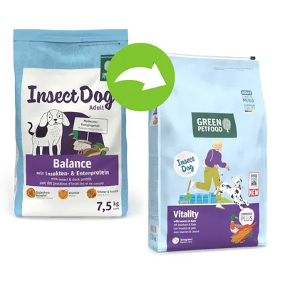 Green Petfood Dog Vitality mit Insekten & Ente