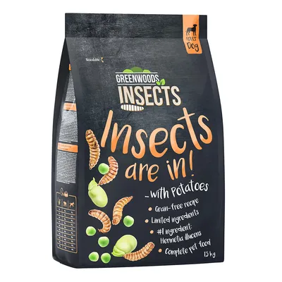Greenwoods Insects Adult Dog. Viljaton resepti perunoilla, pääainesosana Hermetia illucens, rajattu ainesosaluettelo. Täysravinto, 1,5 kg. Greenwoods Insects Adult Dog. Viljaton resepti perunoilla, pääainesosana Hermetia illucens, rajattu ainesosaluettelo. Täysravinto, 1,5 kg.